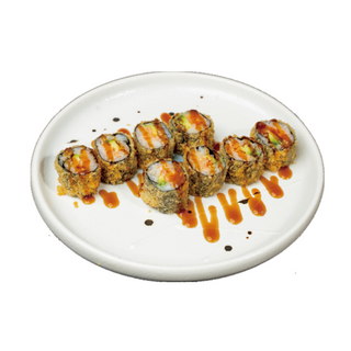 81. Maki Tempura De Salmón Y Aguacate (8 Uds.)