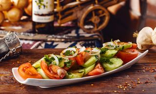 კიტრი პომიდვრის სალათი მაიონეზით