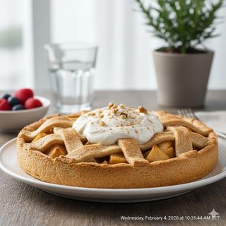 ЯБЪЛКОВ ПАЙ С ЙОГУРТ  БЕЗ ЗАХАР