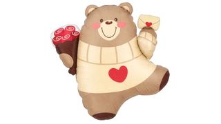 Balon Miś z bukietem