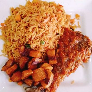 Basmati Rice + Plantain + Croaker fish