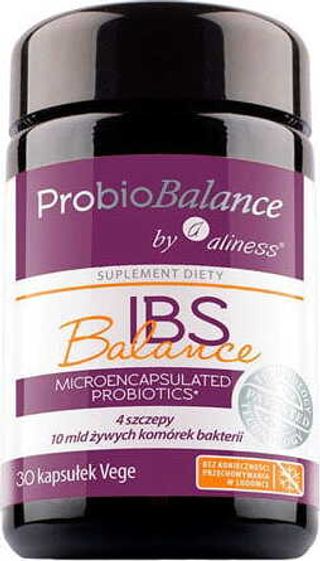 ProbioBalance IBS Balance Mikrokapsułkowany probiotyk 4 szczepów 5 mld bakterii 30 kapsułek Aliness