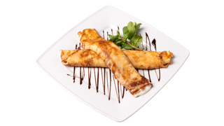 Naleśniki z serem w polewie czekoladowej