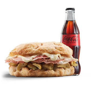 Focaccia con funghi porcini e pancetta