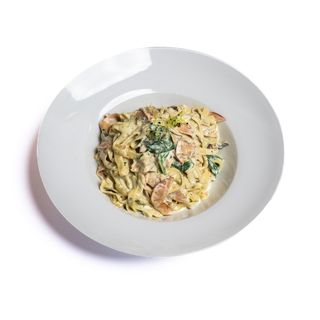 Tagliatelle Carbonara épinard