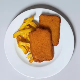 San Jacobos de Jamón York y Queso con patatas fritas