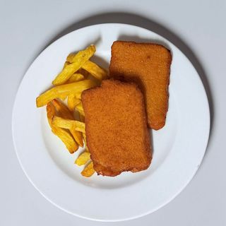 San Jacobos de Jamón York y Queso con patatas fritas