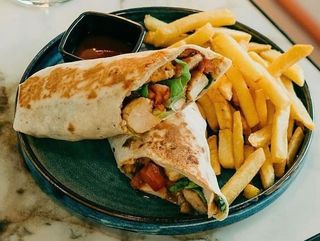 Chicken Wrap with Fries