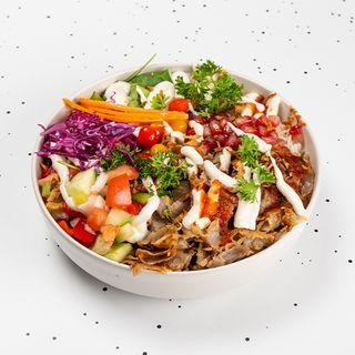 Steak Kebab Over Rice