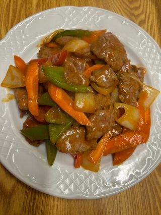 Ternera kongbao ligeramente picante