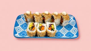 Vege rainbow roll 8