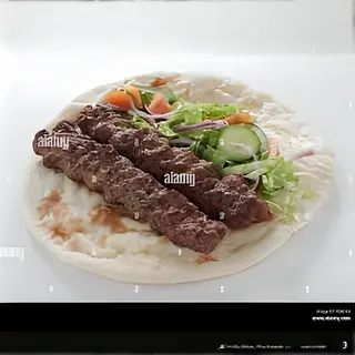 Naan seekh kebab durum