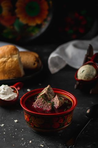 ბორში ხორცით