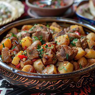 ოჯახური ღორის ხორცით