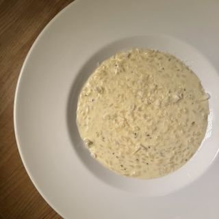 Risoni con salsa de queso