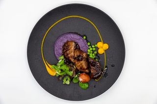 Piept de rata  cu piure de cartofi dulci