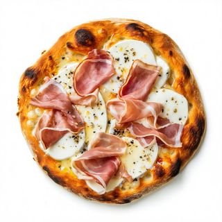 Pizza speciale bufala e crudo - al piatto