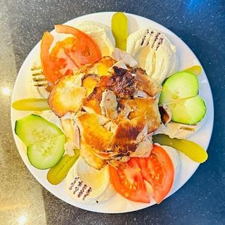 Homos+ viande chawarma