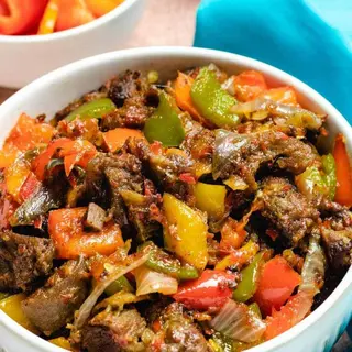 Pan Fried Goats' Meat