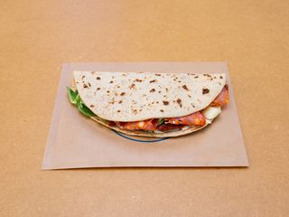 Cotto con toma, zucchine grill, olio tartufato