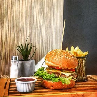 Extra cheese and bacon burger