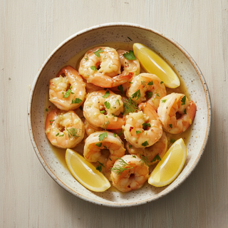 Creveți în sos de lămâie