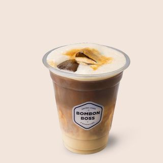 Iced caramel flat white