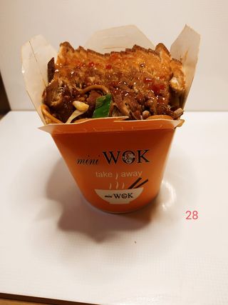 Tallarines con panceta 