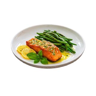 Salmó amb espàrrecs verds