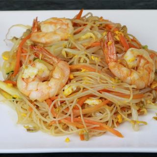 S9 Spaghetti di riso con gamberi 