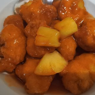 63-Pollo con salsa agridulce