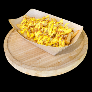 Картопля фрі під сирним соусом