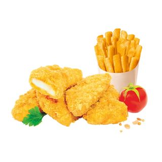 Meniu Degetele din piept de pui nepicante ,1 sos la alegere,1 doza suc