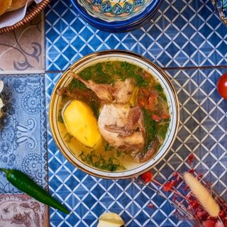 Суп из перепелки с консоме