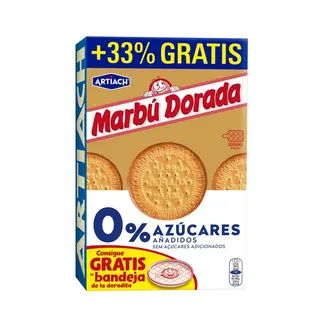 Galleta Marbú 0% Azúcar Artiach, Caja 300 Gr. + 100 Gr. Gratis (25970013)
