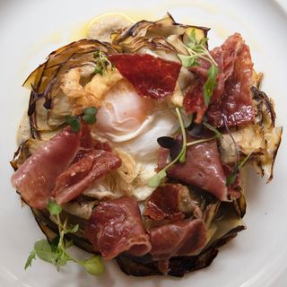 Alcachofa confitadas con ou de Calaf 