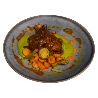 RASOL DE MIEL SERVIT ALATURI DE PIURE DE MAZARE SI LEGUME TEMPURA 300/200/70 g