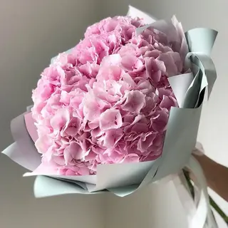Buchet din 5 Hortensii Roz