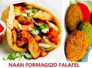 Naan al Formaggio Falafel