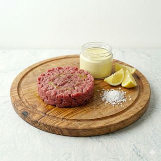 Crudele, con crema di limone e sale maldon