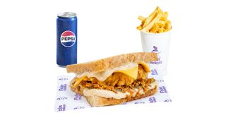 MENIU FAIN TOAST DELUXE -410G, CARTOFI PRAJITI, DOZA PEPSI/APA