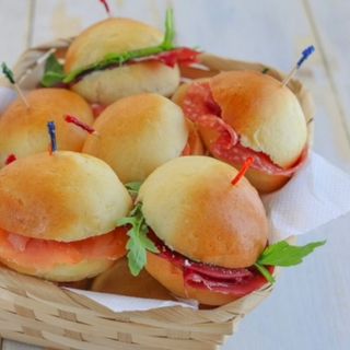 Sandwich cotto e mozzarella