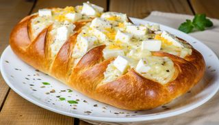 Пърленка със сирене и моцарела