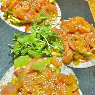 Tacos de Salmon ahumado 3 Ud