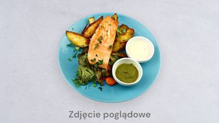 Grillowany łosoś na szpinaku