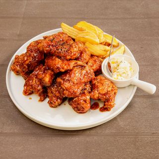 Intero di pollo fritto con la salsa barbecue mischiata 0.9-0.95 kg