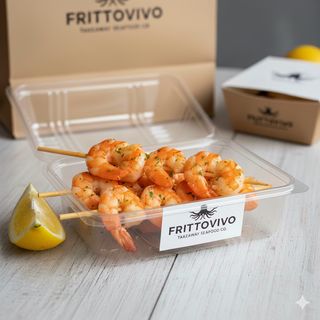 Spiedini di gamberi