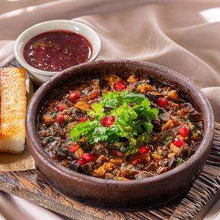 მეგრული კუჭმაჭი შემწვარი ელარჯით