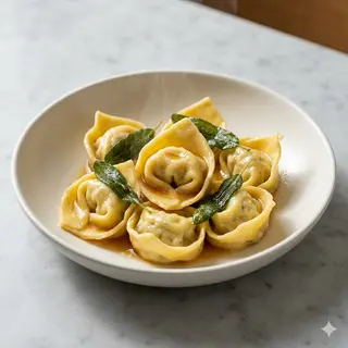 Tortelloni ripieni di ricotta con burro e salvia