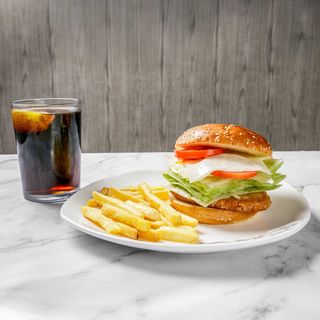 Menú De Hamburguesa De Pollo